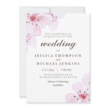 Roze Waterverf Cherry Blossom Weddenschap