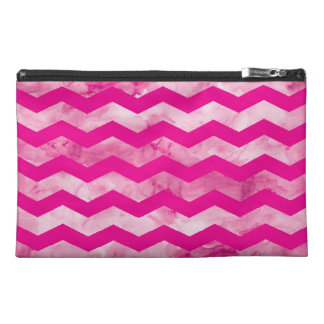 Roze Waterverf Chevron Zipper Bag Reis Accessoire Tasje