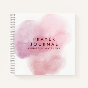 Roze Waterverf Christelijk Notitieboek Prayer Jour
