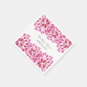 Roze Waterverf Chrysanthemum Paper Napkins Servetten (Hoek)