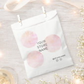 Roze Waterverf Circles Social Media Boutique Bedankzakje (Geknipt)