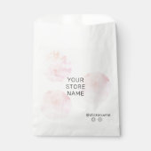 Roze Waterverf Circles Social Media Boutique Bedankzakje (Voorkant)