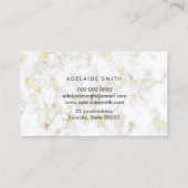 Roze waterverf cirkel op marmeren Visitekaartje (Achterkant)