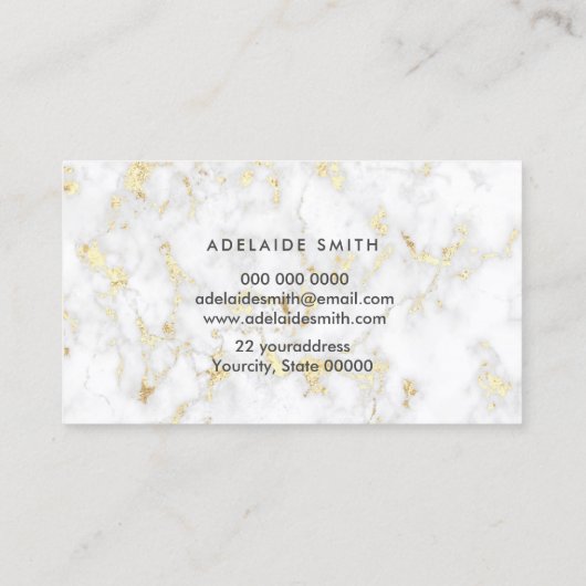 Roze waterverf cirkel op marmeren Visitekaartje (Achterkant)