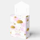 Roze Waterverf Clouds Gold Stars Sky Baby shower Bedankdoosjes (Geopend)