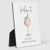 Roze Waterverf Cocktail Vrijgezellenfeest Welkom Fotoplaat (Zijkant)