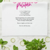 Roze Waterverf Cocktailrecept Cosmopolitan Theedoek (Gevouwen)