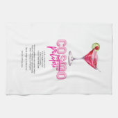 Roze Waterverf Cocktailrecept Cosmopolitan Theedoek (Horizontaal)