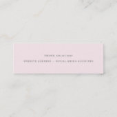 Roze Waterverf contactkaart Contactkaartje (Achterkant)