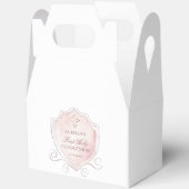 Roze Waterverf Crest eerste communie tafel Bedankdoosjes (Open)