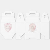 Roze Waterverf Crest eerste communie tafel Bedankdoosjes (Ongevouwen)