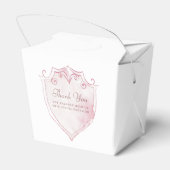 Roze Waterverf Crest Eerste Communie Uitnemen Bedankdoosjes (Achterkant)