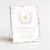 Roze Waterverf Crest Late Night Luiers Poster