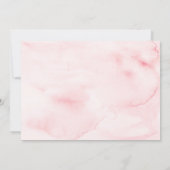 Roze Waterverf Cross Floral Baptism Uitnodiging (Achterkant)