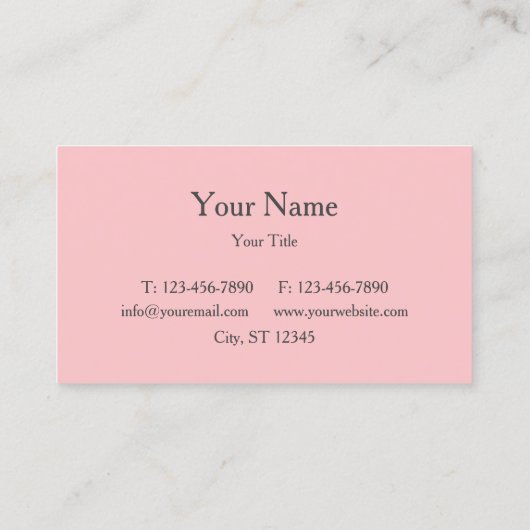 Roze Waterverf Cupcake Visitekaartje (Achterkant)