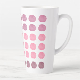 Roze Waterverf Cute Happy Polka Dots Art Latte Mok