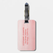 Roze Waterverf Cute Safari Oerwouden Bagagelabel (Achterkant verticaal)