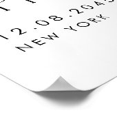 Roze Waterverf Dahlia Baby Sprinkle Welkom Poster (Hoek)