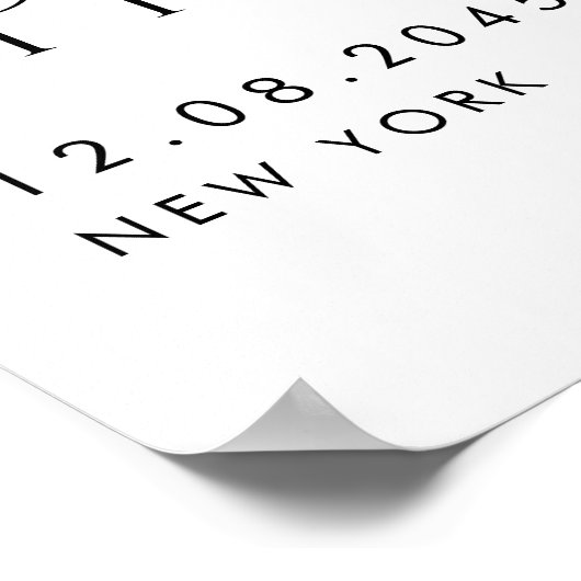 Roze Waterverf Dahlia Baby Sprinkle Welkom Poster (Hoek)