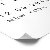 Roze Waterverf Dahlia Spring Baby shower Welkom Poster (Hoek)