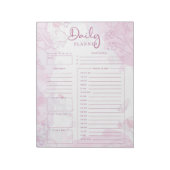 Roze Waterverf Daily Planner Notitieblok (Linkerzijde)