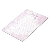 Roze Waterverf Daily Planner Notitieblok (Schuin)