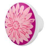 Roze Waterverf Daisies Keramische Knop (Rechts)