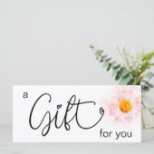 *~* Roze Waterverf Daisy Heart Minimalist Girly (Staand voorkant)