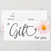 *~* Roze Waterverf Daisy Heart Minimalist Girly (Voorkant / Achterkant)