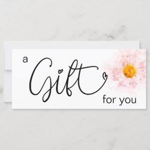 *~* Roze Waterverf Daisy Heart Minimalist Girly