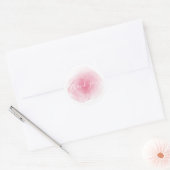 Roze Waterverf Dank u Sticker (Envelop)