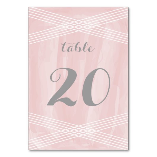 Roze Waterverf Deco-tabel Kaart (Voorkant)