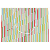 Roze Waterverf Digitale geverfde bloemen Gift Bag Groot Cadeauzakje (Achterkant)