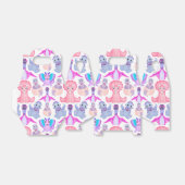 Roze Waterverf Dinosaur Birthday Baby shower Bedankdoosjes (Uitgevouwen)