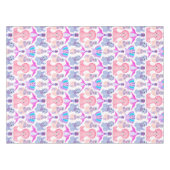 Roze Waterverf Dinosaur Birthday Baby shower Tafelkleed (Voorkant (Horizontaal))