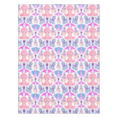 Roze Waterverf Dinosaur Birthday Baby shower Tafelkleed (Voorkant)