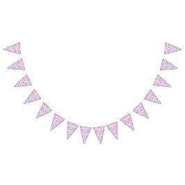 Roze Waterverf Dinosaur Birthday Baby shower Vlaggetjes