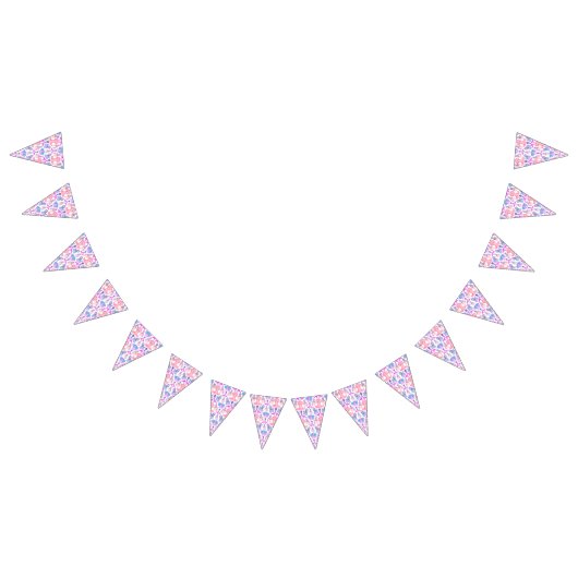 Roze Waterverf Dinosaur Birthday Baby shower Vlaggetjes (Alle)