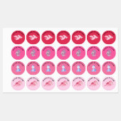 Roze waterverf Dinosaurussen Gepersonaliseerde kin Labels (Vel)