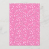 Roze Waterverf Donuts Baby shower Word Scramble Informatiekaartje (Achterkant)