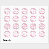 Roze Waterverf Donuts Baby Sprinkle Bedankt Ronde Sticker (Vel)