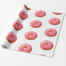 Roze Waterverf Donuts Sweet Dessert