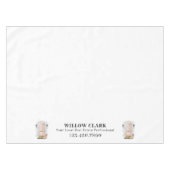 Roze Waterverf Door Spaniel Vastgoed Bedrijf Tafelkleed (Voorkant (Horizontaal))