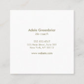 Roze Waterverf Dragonfly Logo Holistic Healer Vierkante Visitekaartje (Achterkant)