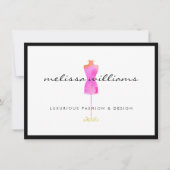 Roze Waterverf Dress Mannequin Gift Certificate (Voorkant)