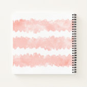 Roze Waterverf Dwazen Wie Droom Quote Keepsake Notitieboek (Achterkant)