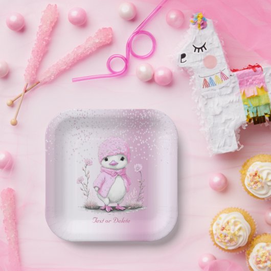 Roze Waterverf eend papier Bord (Feest)