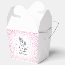   Roze waterverf eenhoorn babyshower