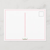 Roze Waterverf Eenvoudig sparen de Datum Aankondigingskaart (Achterkant)