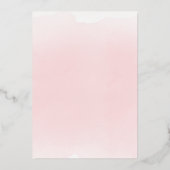 roze waterverf Eerste Heilige Communie Folie Uitnodiging (Achterkant)